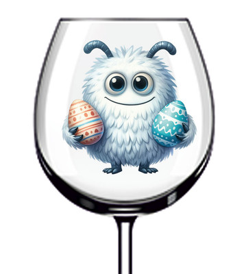 12x Ostern Cartoon Monster Vinyl Aufkleber Abziehbild Becher Weinglas Flasche Becher Tasse
