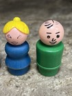 Vintage Lot of 7 Fisher Price Little People Family WOOD — photo 3