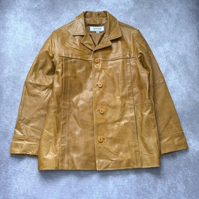 Vintage Wilsons Leather M Julian Coat Mens M Brown Button Lined Casual Jacket