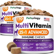 2 Pack Dog Multivitamin Chewable - 340 Chews - Dog Vitamins and Supplements w...