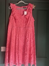 dorothy perkins size 18 pink lace dress occasion evening £38 bnwt Midi