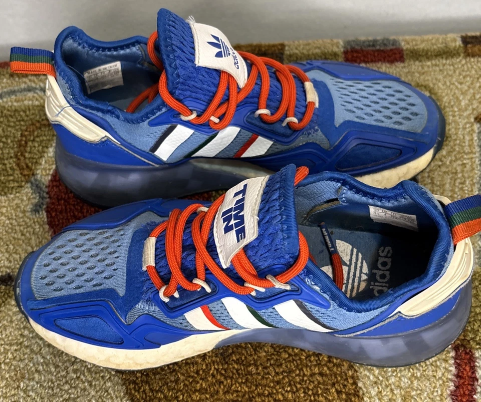 Adidas Ninja X ZX 2K Boost AZUL BLANCO ROJO Zapatos Jóvenes Niños Niños 4.5 Usado en Excelente Condición 675001 Foto 3 de 4