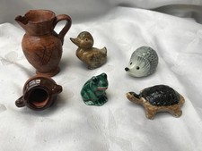 6x Setzkasten Keramik/ Ton Figuren  Gebraucht 