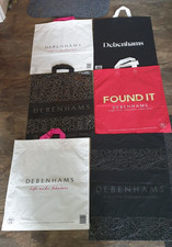 6 debenhams used plastic carrier bags various styles in good condition 