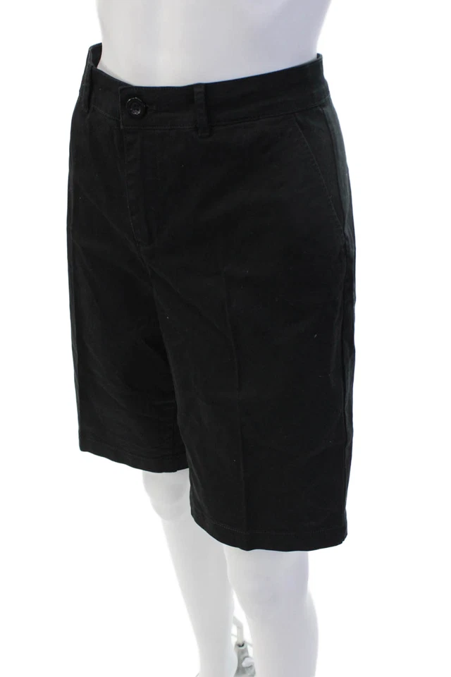 NYDJ Unisex Bermuda Chino Black Button Classic Size 6 - Image 2 of 4