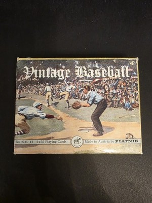 Piatnik Vintage Baseball Playing Cards No 2243 Austria 2 Decks w BoxVintage Piat