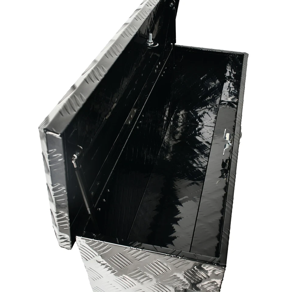 34 36 48 60 72 Inch Black/Silver Aluminum Side Mount Tool Box Truck Trailer ATV - Image 3 of 4