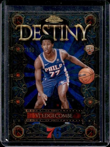 2025 Topps Chrome VJ Edgecombe Refractors Blue (RAW)