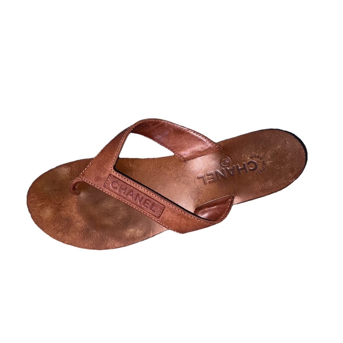 CHANEL Flat (Under 1 in) Women's Flip Flop Sandals for sale | eBay