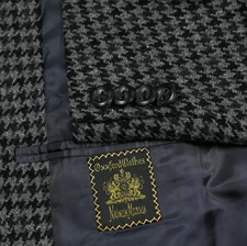 VTG Oxxford Tweed 'Ultimo' 48R Houndstooth Wool Two Button Blazer Men's *READ