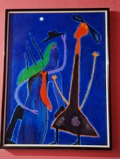 Cristián Marambio Acrylic On Canvas ORIGINAL " Hola Mi Amor" (Chilean,born 1965)