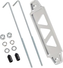 Hold Down Sets, Heavy Duty Aluminum Car Battery Tie Down Bracket Lock silver