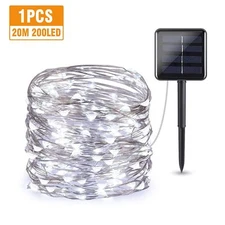 100/300 LED Solar Fairy String Light Copper Wire Outdoor Waterproof Garden Decor