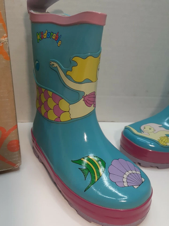 BOTAS DE LLUVIA/NIEVE Kidorables Beso Talla 6 SIRENA Niñas Zapatos LKNW en Caja TAN LINDOS Foto 3 de 4