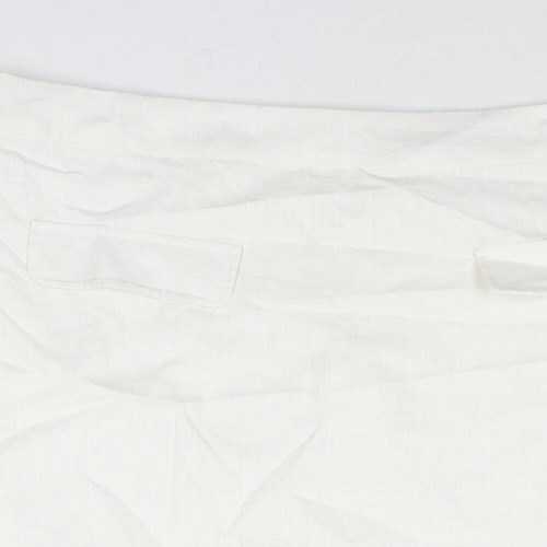 Marks and Spencer Womens White Linen Straight & Pencil Skirt Size 20 Zip - Vente - Picture 3 of 10