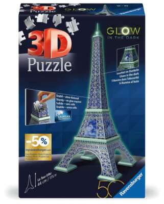 Ravensburger 11591 Eiffelturm Glow-in-the-Dark Edition 3D Puzzle 216 Teile