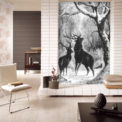 3d Deer Tree Snow 811 Wallpaper Mural Wall Print - Deer Wallpaper Mural 3d Deer Tree Snow 811 Wallpaper Mural Wall Print - Deer Wallpaper Mural