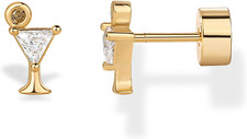 14K Gold Plated Emoji Stud Earrings for Women, Dainty Cartilage Piercing Jewelry