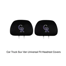 New Team ProMark MLB Colorado Rockies Head Rest Covers For Car Truck Suv Van