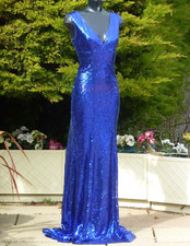 Goddiva Sequin Maxi Dress 12 UK Evening Cocktail Wedding Cruise PROM Party 2