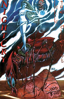 CFD Comic Book Night Cry: Inkin' The Valley #4 Tattoo Con 1994 Signed w/Ticket