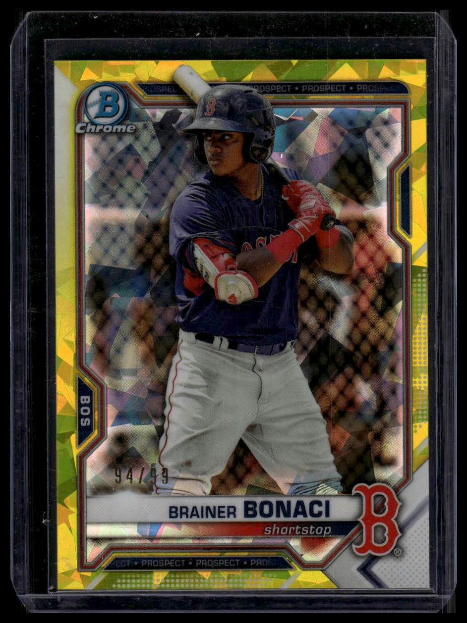 2021 Bowman Draft Sapphire Edition #BDC-54 Brainer Bonaci Yellow #/99 SN