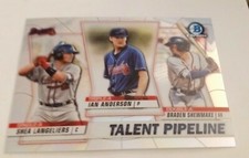 2020 Bowman Chrome Baseball Talent Pipeline #TP-ATL Anderson/Shewmake/Langeliers