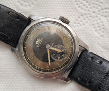 ARSA BREVET millitary stile all S Steel two tone dial Unitas 173 working fine