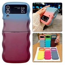 For Samsung Galaxy Z Flip 6 5 4 3 Liquid Silicone Wave Edge Soft TPU Case Cover
