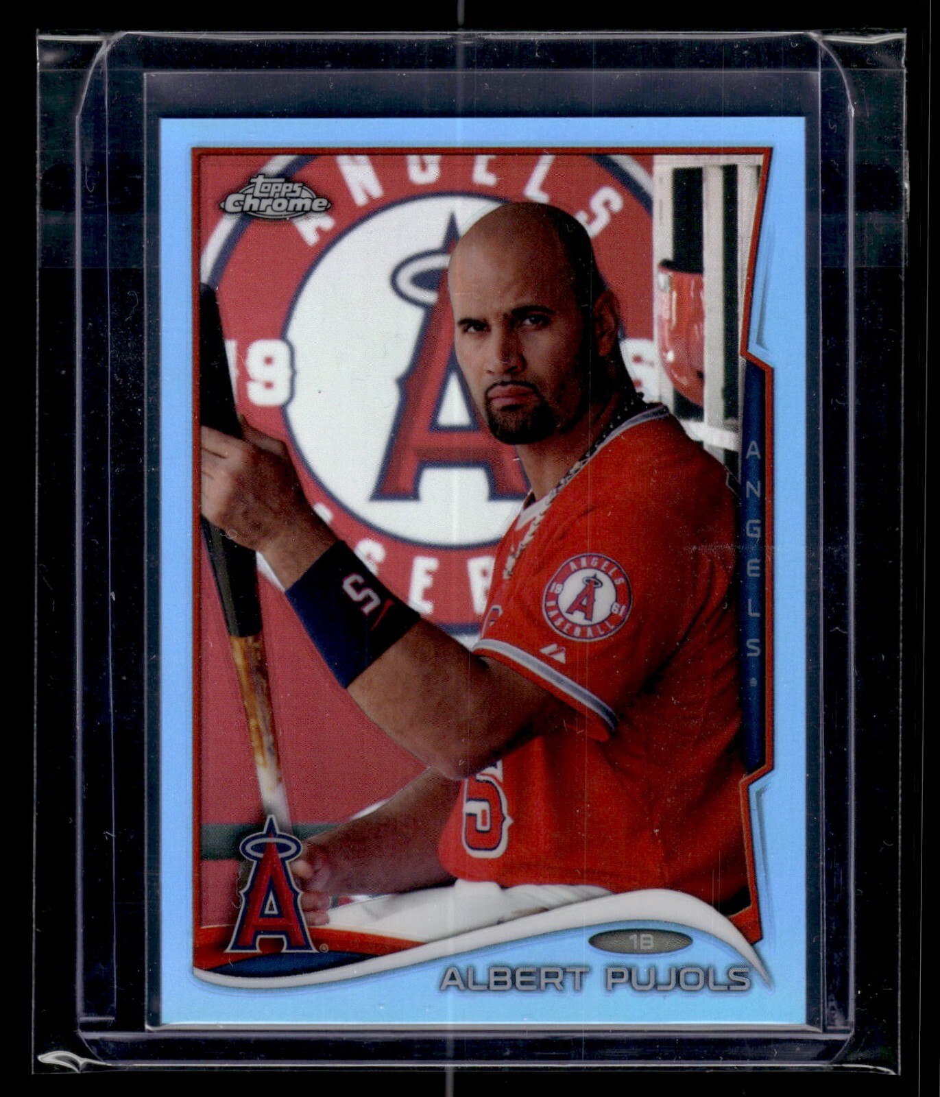 2014 Topps Chrome Blue Refractor #130 Albert Pujols 162/199 Angels