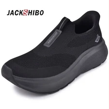 BLACK Slip on Free up Hands Shoes Wide Toe Box Arch Support Orthopedic  Sneakers