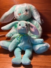Ty Beanie Buddy  Beanie Baby HIPPITY the green Easter Bunny MINT W MINT TAGS