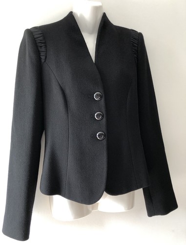 ARMANI COLLEZIONI JACKET GIORGIO ARMANI BLACK Size IT 44 UK 10/12 VINTAGE - Picture 5 of 24