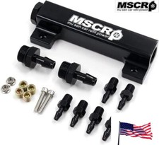 6-port Vacuum Block Intake Manifold Kit Fuel Wastegate Turbo Boost Nos 18npt