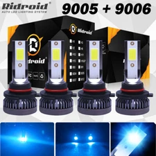 9005 9006 LED Headlight Super Bright 8000K Blue Bulb for High/Low Beam Combo Kit