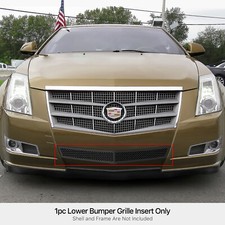 For 2008-2014 Cadillac Cts Lower Bumper Stainless Black Mesh Grille Insert
