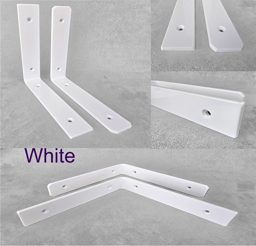 Industrial Handmade Shelf Brackets Heavy Duty PAIR Steel Rustic Scaffold Board - Picture 6 of 63
