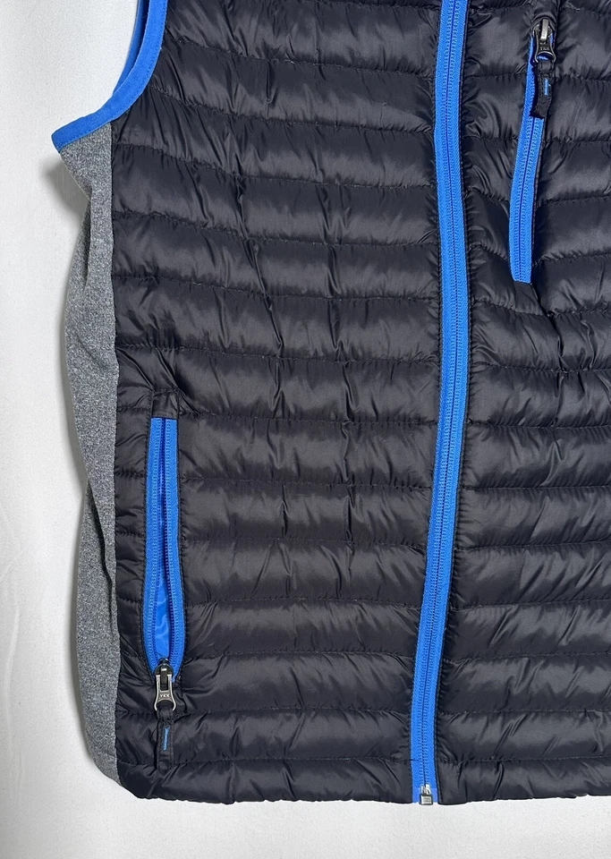 Free Country Youth Boy Chaleco Chaqueta Puffer Grande 14-16 Plumón Puffer Cremallera Azul Negro Foto 3 de 4