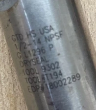 1/2"-14 NPSF Taper Pipe Tap 5 Flutes GTD USA Dryseal.  Interrupted NOS 🇺🇸