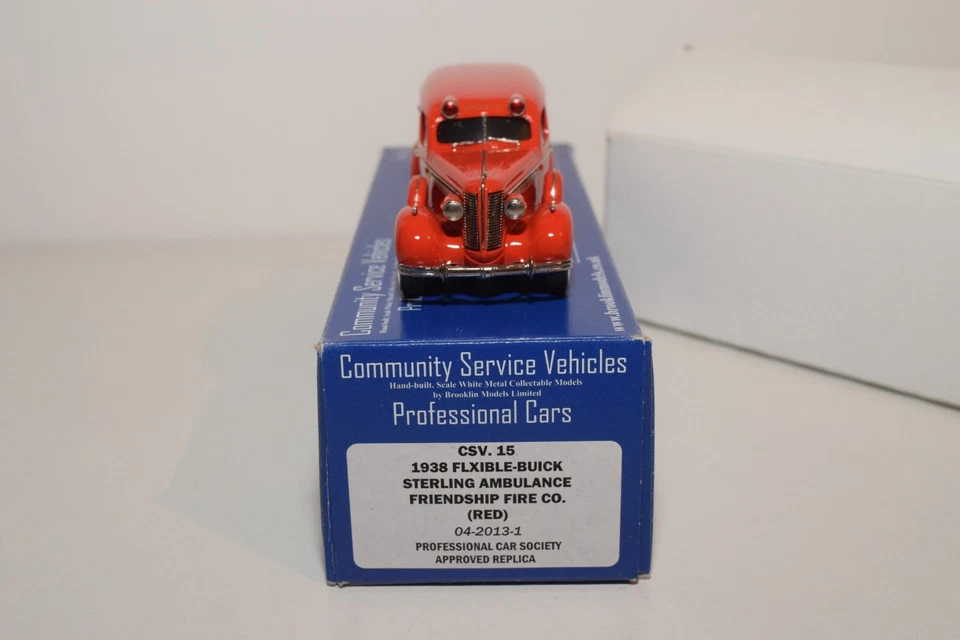 A49 1:43 BROOKLIN CSV.15 CSV 15 FLXIBLE BUICK ESTERLINA AMBULANCIA AMISTAD FUEGO Foto 2 de 4