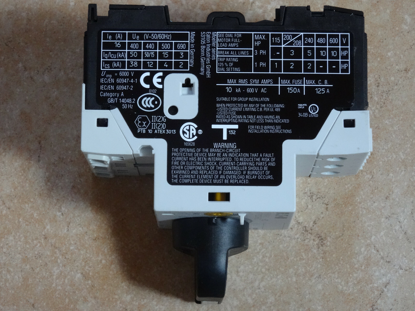 EATON PKZMO-16- SC, Moeller, Motorschutzschalter, Klöckner Moeller, 16 ...