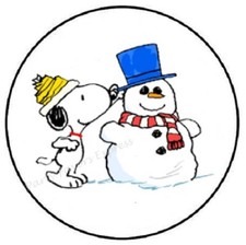 CHRISTMAS SNOWMAN ENVELOPE SEALS LABELS STICKERS PARTY FAVORS