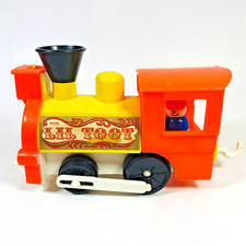 Lil Toot Plastic Train Engine w/ Conductor Vintage 70s Made In USA Gay Toys #470
