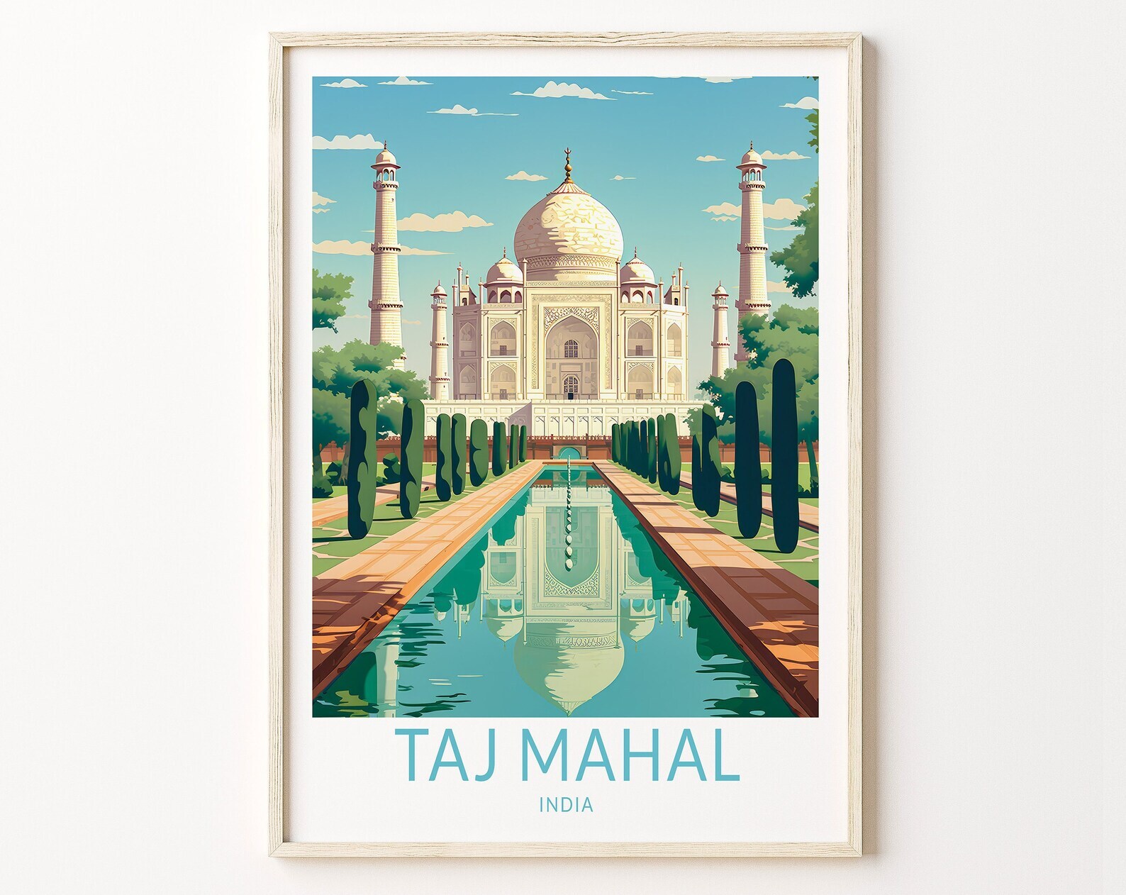 Taj Mahal India Travel Print Taj Mahal Hawa Mahal Poster Print Taj Mahal Wall
