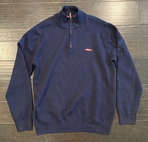 Honda Motor Tokyo Vintage Culture Patrick Calello 1/4 Zip Pullover Sweater Blue - Picture 3 of 16
