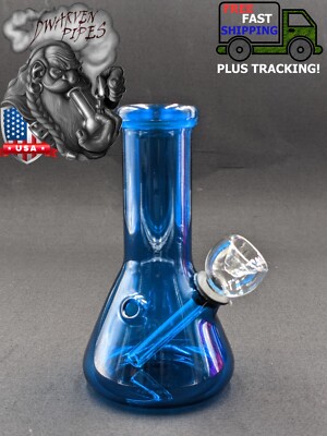 5'' Inch Glass Hookah Water Pipe Bong Sky Beaker