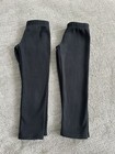 2 of Carter's Girls Fleece Lined Fur Leggings Black Navy Size 6/6X EUC Warm — photo 2