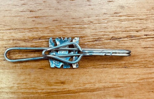 Vintage Peru 925 Sterling Silver Lapel Pin Tie Figural Incan Mayan Symbols - Picture 8 of 12