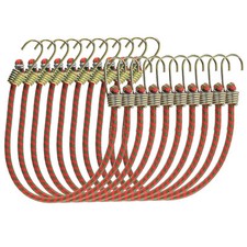 10 x 25cm Mini Small Bungee Cord Wires Cables Straps Bungie Elastic Metal Hooks