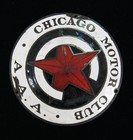 Vintage Enamel Chicago Motor Club A.A.A. Metal Badge/Plaque - Auto Mobile Club — photo 1